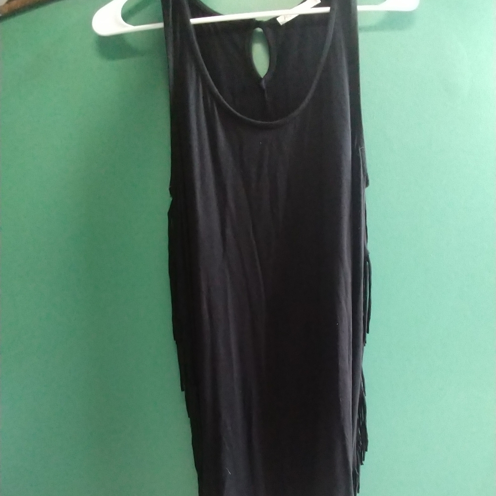 Black fringe dress